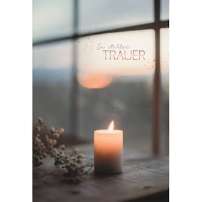 Trauerkarte, bunt, mit Umschlag