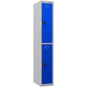 Garderobenschrank PHÖNIX SAFE PL1230GBC, 2 Fächer, grau/blau