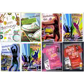 Geburtstagskarten Apollo, Teenager, 10er, sortiert