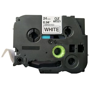 Schriftband Q-CONNECT TZe-251, weiß/schwarz