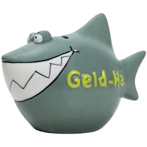 Spardose KCG Hai, klein, graugrün