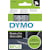 Tape Dymo D1, 12 mm, wit op transparant