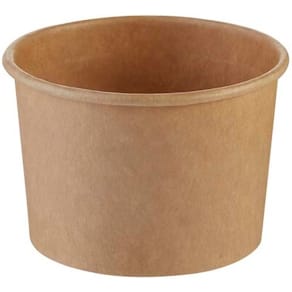 Dressingbæger, Rund, Ø 74, højde 49 Kraft, brun, 3 oz, pakke a