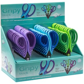 Bastelschere WEDO Gripy black, Edelstahl, spitz, 17,5 cm, sortirt