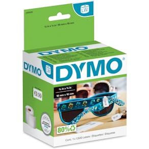 Etiket Dymo LabelWriter, juwelenprijslabel, 54 x 11 mm, zwart op 