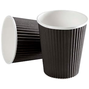 Kaffebæger, Papir + PE, sort 8 oz Black Line, karton a 875 stk