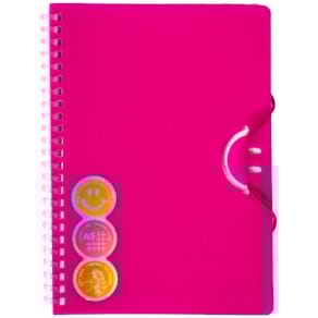 Spiralnotizbuch DONAU Smile, A5, pink, 80 Blätter, kariert