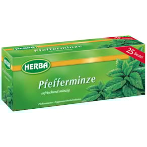 Tee HERBA Pfefferminze, 25 Beutel à 1,5g
