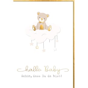 Glückwunschkarte Noname Freudiges Ereignis, A4, geprägt, Geburt, 