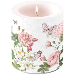 Kerze AMBIENTE Amelia, 10 cm, weiß