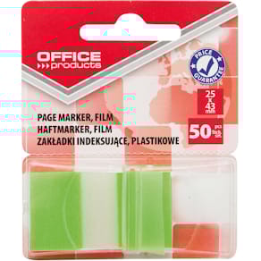 Indextabs OFFICE Products, 43 x 25 mm, blister van 50 tabs, groen