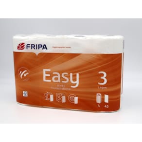 Küchenrolle FRIPA, 3‑lagig, 4 Rollen, weiß