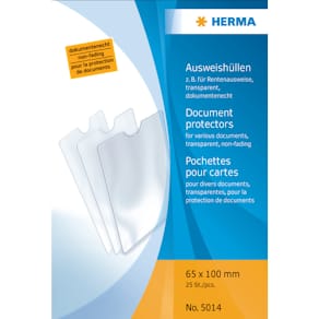 Ausweishülle HERMA, 65x100 mm, transparent