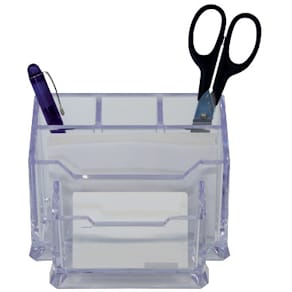 Utensilo M+M Bürobutler Acryl, 6 Fächer, transparent, 15x10 cm