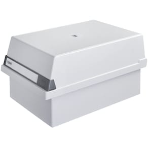 Karteikasten HAN lichtgrau, DIN A5 quer, 1.300 Karten, inkl. 2 St