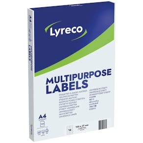 Etikett LYRECO 105x37mm 1600/fp