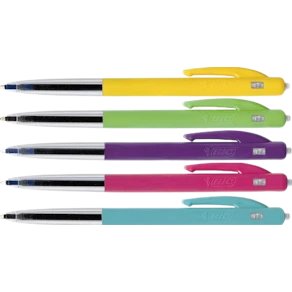 Bläckkulpenna BIC Clic M10 Ultracolors Medium Blå, 1.0mm, 50st