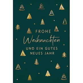 Weihnachtskarte Noname Doppeltext, bunt, mit Briefumschlag