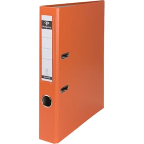 Ordner Pergamy, A4, PP/karton, 5 cm rug, oranje, zonder beschermr