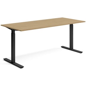 Skrivbord el 180x80 cm Ek/Svart