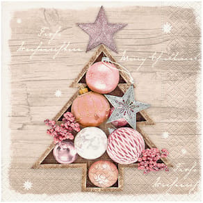 Zelltuchserviette Paper+Design, Weihnachten, 25 x 25 cm