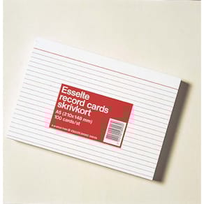 Kartotekskort Esselte linjeret A7, hvid