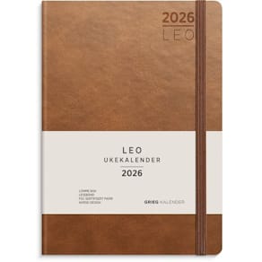 Ukekalender GRIEG Leo A5 Lite 26 cognac