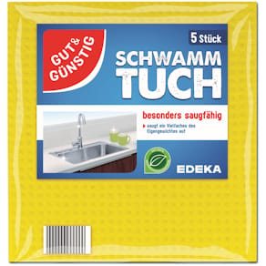 Schwammtuch GUT & GÜNSTIG, 18x20cm, verschiedene Farben