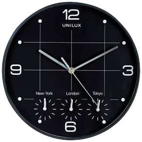 Wanduhr UNILUX, Ø31 cm, schwarz