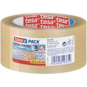 Packband tesa Ultra Strong, 50 mm x 66 m, transparent