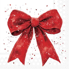 Weihnachts-Motivserviette Ambiente Schleife, 33 x 33 cm
