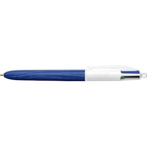 Vierfarbkugelschreiber BIC 4 Colours WOOD Style, Natur, sortiert