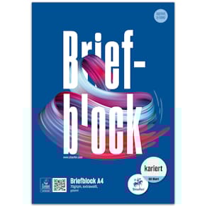 Briefblock URSUS STYLE, A4, 50 Blatt, kariert