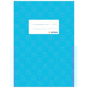 Heftschoner HERMA, A5, hellblau, mit Beschriftungsetikett