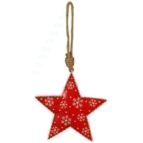 Weihnachtsbaumschmuck Stern, rot/weiß