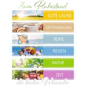 Glückwunschkarte zum Ruhestand