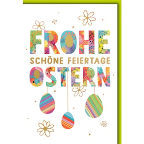 Osterkarte, geprägt, mit Umschlag