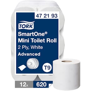 Toalettpapper TORK Smartone Advanced T9, 2-lag, 112m, 12/fp