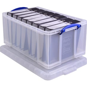 Opbergdoos Really Useful Box, 64 liter, transparant