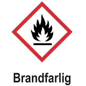 Skylt Brandfarlig A5 Plast