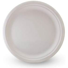 Tallerken bagasse 25cm hvit (50)