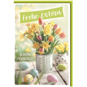 Osterkarte Noname, bunt, mit Briefumschlag, 11,5 x 17 cm