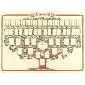 Ahnentafel RNK Baum, 50x70, 1–63 Personen
