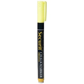 Kridtmarker Securit 1–2 mm rund, gul, 12 stk