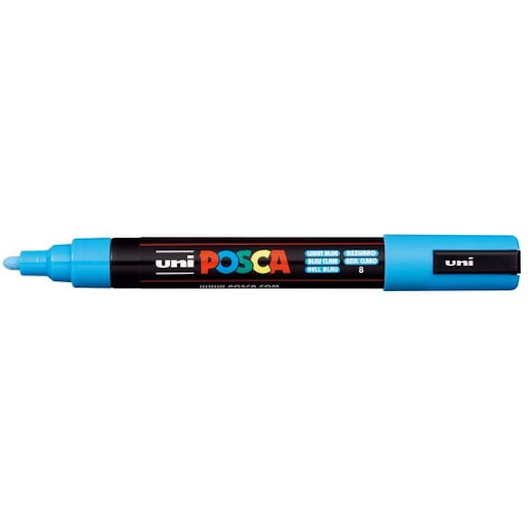 Paintmarker UNI Posca PC-5M lys blå