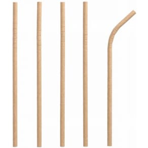 Sugrör PURE papp böjbar 20cm brun 100/fp