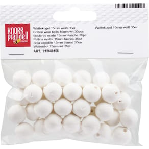 Wattekugeln Knorr Prandell, 35 St, Ø 15 mm, weiß
