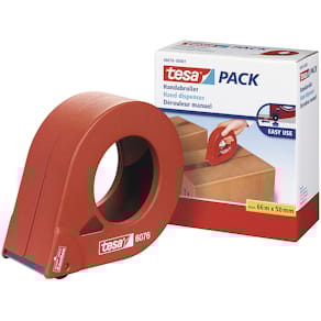 Tapedispenser tesa 6076 pistolgreb, rød, 1 stk