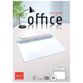 Briefumschlag Elco Office, C5, hochweiß, haftklebend, 100g, 25 St