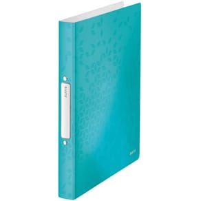 Ordner Leitz WOW, A4, eisblau, Metall-Optik